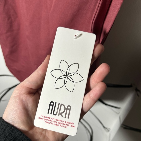 NEW Aura Mauve Thong Bodysuit, High Neck Chic Material, Size M/L - Picture 10 of 10